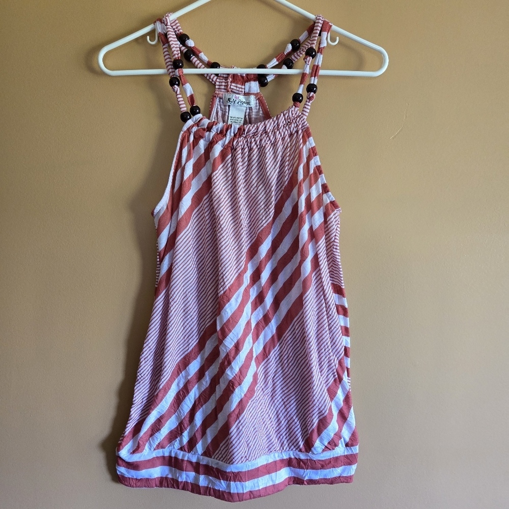 Self Esteem Beaded Tank Top, XL